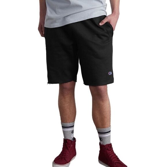 Champion Men’s Black 10” Reverse Weeve Cut-Off Shorts Size M black - Picture 3 of 11
